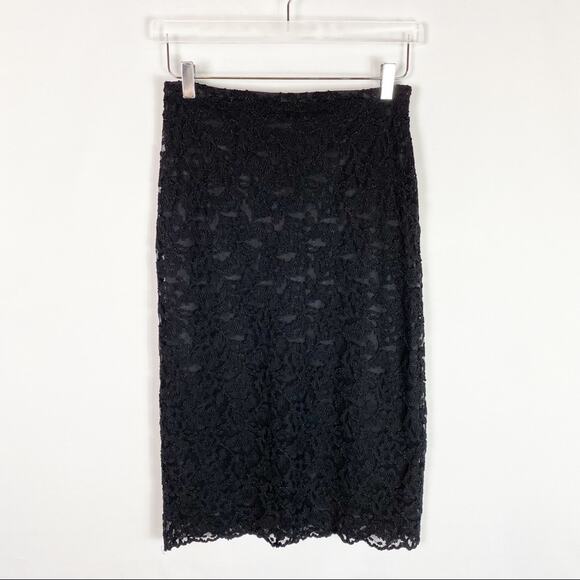 ISABEL de PEDRO BLACK LACE TUBE SKIRT NWT 6 - Picture 3 of 11